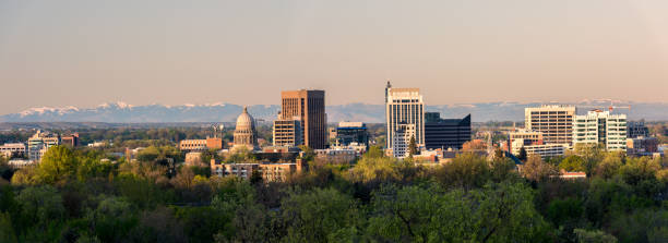 istock Panoramic City of trees Boise Idaho 523380932