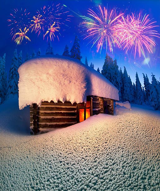 istock Alpine hut in the wild forests 523381643