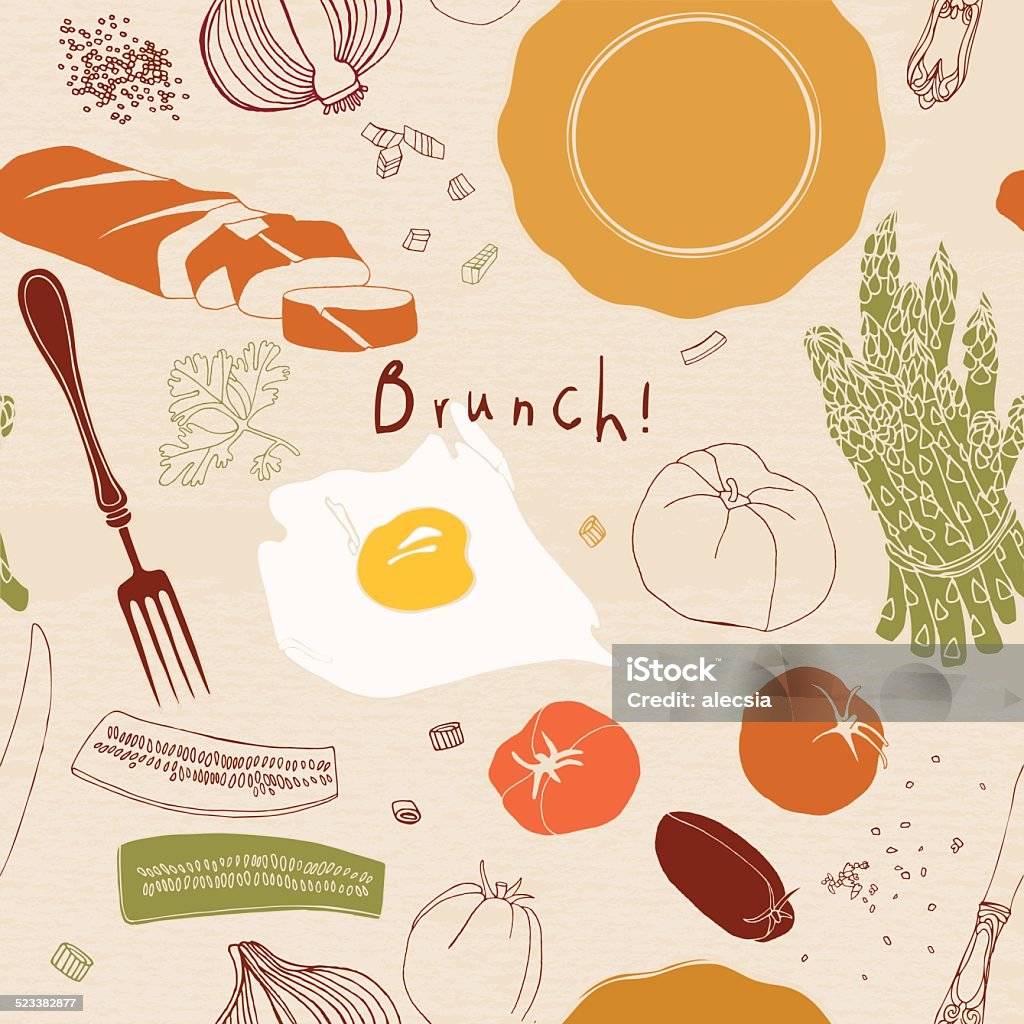 Seamless pattern. Brunch. Food illustration. Seamless pattern. Brunch. Food illustration. Vector. Brunch stock vector