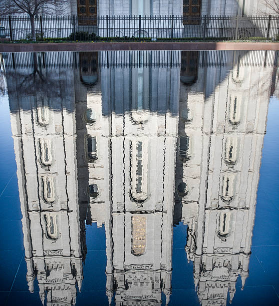istock Mormon Temple Reflection, Salt Lake City 523384448