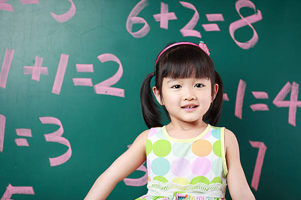 istock Cute asia children do arithmetic 523388818