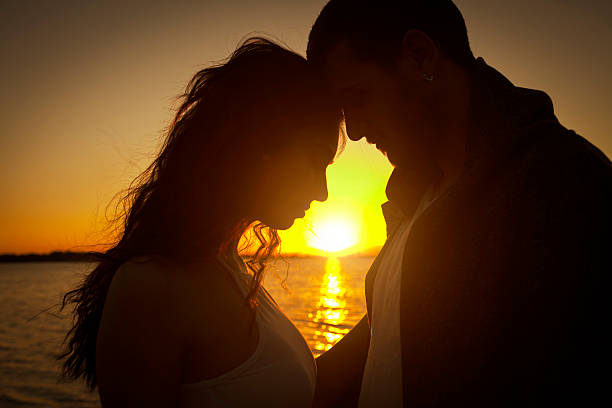 istock Lovely couple at sunset 523389550