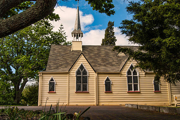 istock Wooden church 523389780