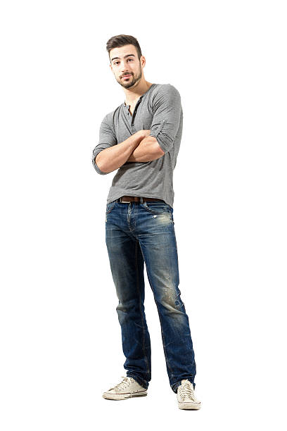 istock Confused man with crossed arms. 523390597