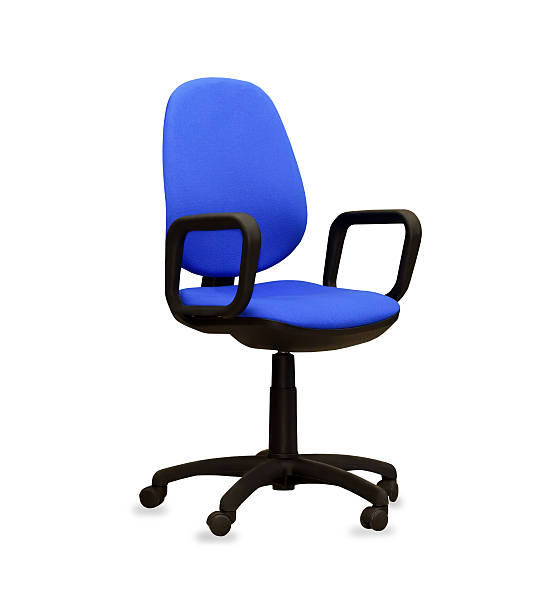 istock The blue office chair. Isolated 523391891