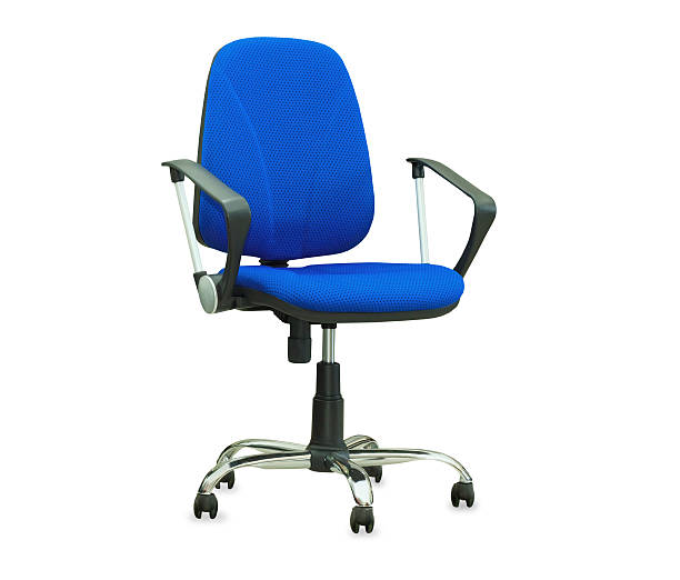 istock The blue office chair. Isolated 523391993