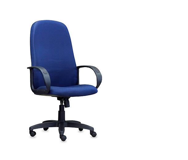 istock The blue office chair. Isolated 523392361