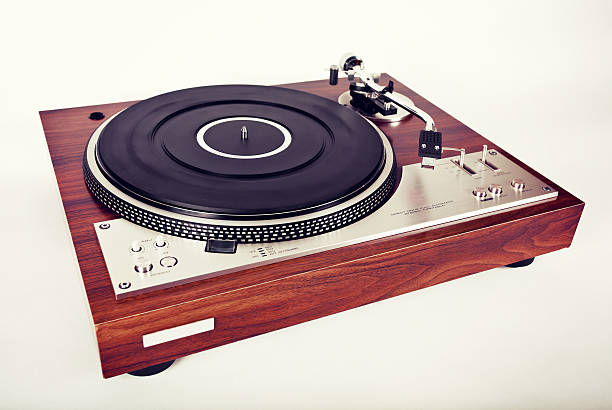 istock Stereo Turntable Vinyl Record Player Analog Retro Vintage 523392431
