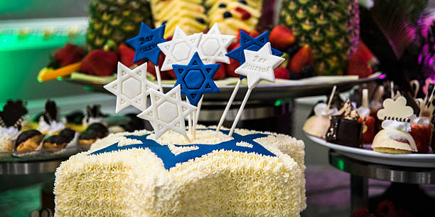 Restaurant's banquet room decorated for Bar Mitzvah