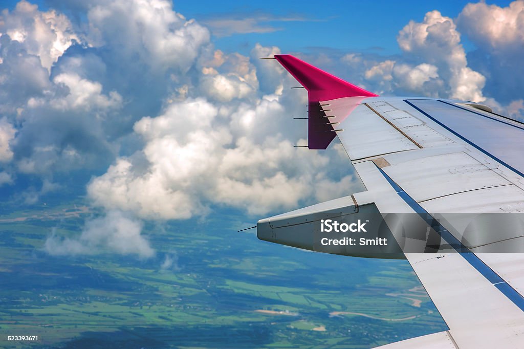 airplane view through airplane window Air Vehicle Stock Photo