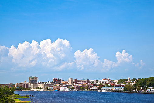 view to the old harbor of scenic Wilmington