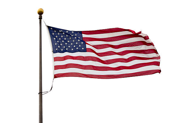 istock USA Flag Isolated on White Background 523393894