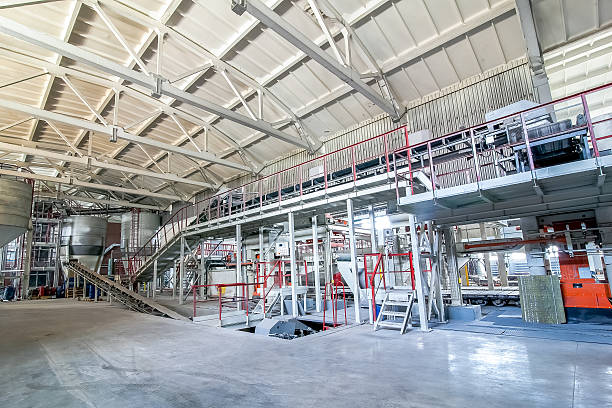 istock Concrete mixing tanks with transporter at factory 523397648