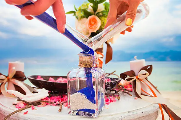 wedding ceremony - mixing sands is a new family