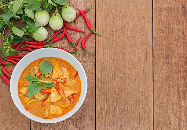 istock Red pork curry (Panang) with vegetable, Thai food 523398856