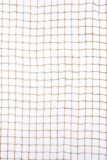 istock Isolated shot of beige netting against white background 523399190