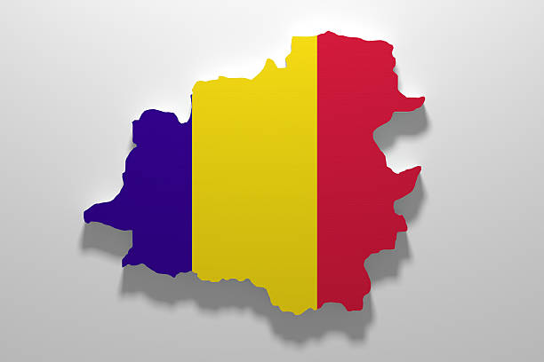 istock Silhouette of Andorra map with Andorra flag 523400484