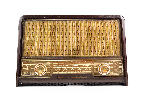 istock Old radio on a white background 523400508