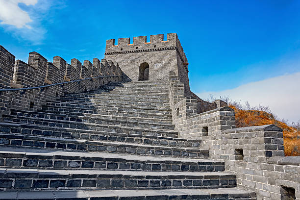 istock Ancient stone stairs of Great China Wall 523404606