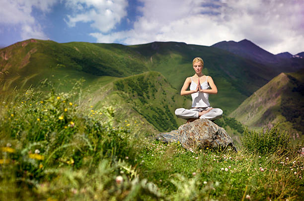 Yoga in the mountains 