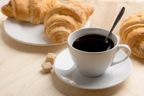 istock Croissants with cup of coffee 523405498