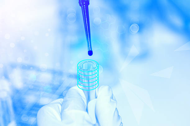 scienziato in laboratorio sfondo e concetto. - instrument of measurement fuel and power generation chemist chemistry foto e immagini stock