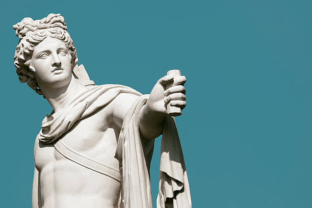 apollo belvedere statua - roman statue immagine foto e immagini stock