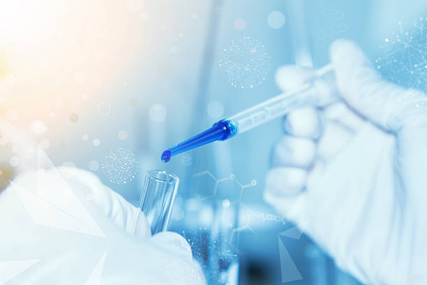 scienziato in laboratorio sfondo e concetto. - instrument of measurement fuel and power generation chemist chemistry foto e immagini stock