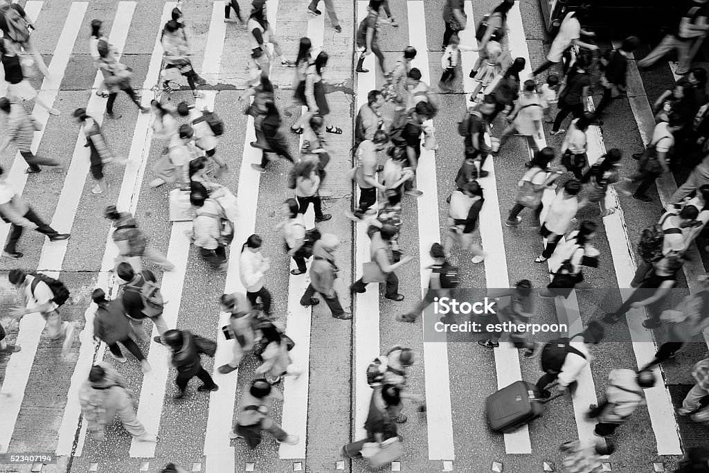 Rush hour Black And White Stock Photo