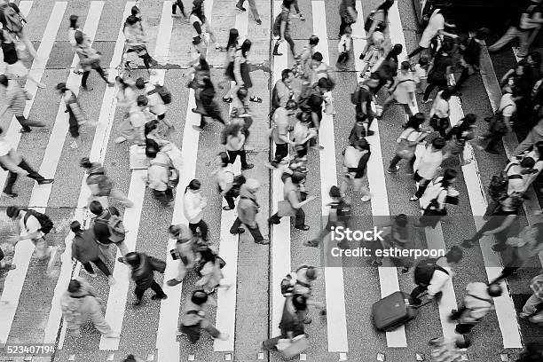 Rush Hour Stock Photo - Download Image Now - Black And White, City, Crowd of People