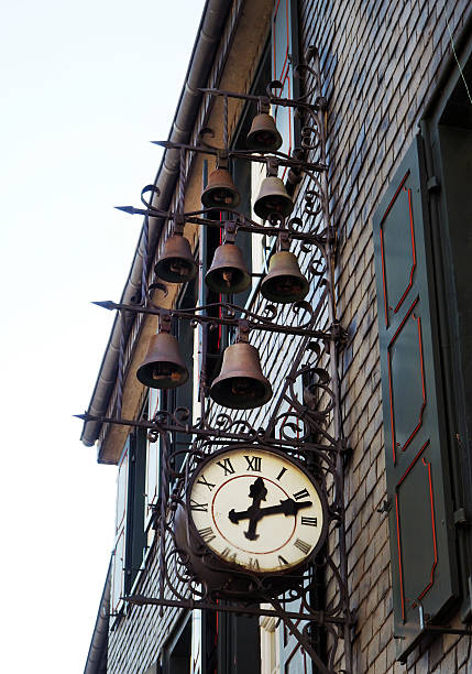 istock Bells and clock on house in Monschau Germany 523407270