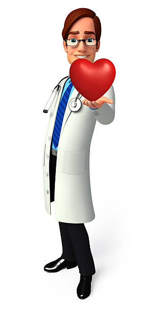 istock Young Doctor with red heart 523410697