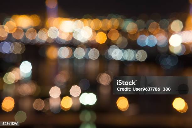 Abstract Circular Bokeh Background Of Holiday Stock Photo - Download Image Now - Abstract, Backgrounds, Black Color