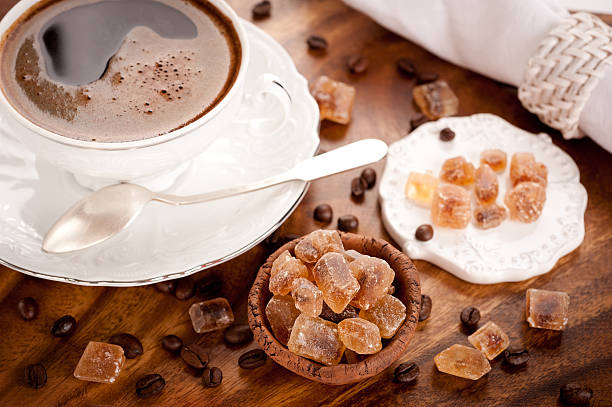istock cup of coffee and caramel brown sugar 523414017