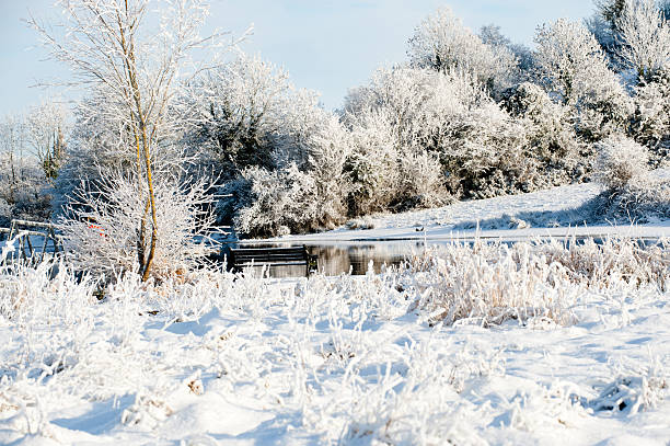 Beautiful sunny day in the winter on the river Erne, Co. Cavan , ireland