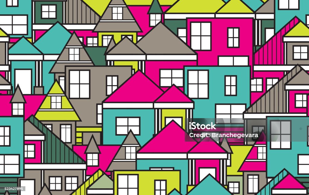 Designs House Patterns House Seamless Pattern Stock Illustration - Download Image Now ...
