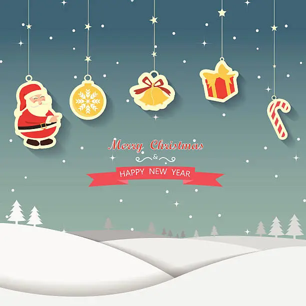 Vector illustration of xmas background