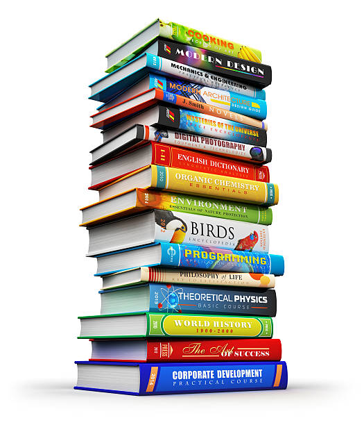 istock Big stack of color hardcover books 523428745