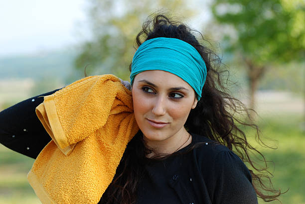istock Beautiful woman after training 523431519