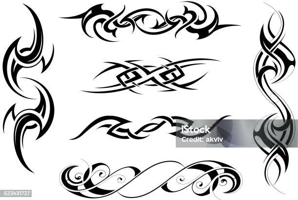 Tribal Art Set Stock Illustration - Download Image Now - Tattoo, Tribal Pattern, Celtic Style