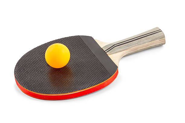 istock Racket with an orange ball for ping-pong 523432885