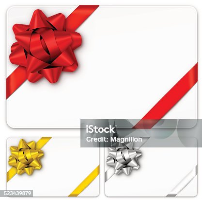 istock Gift Cards with Bows 523439879