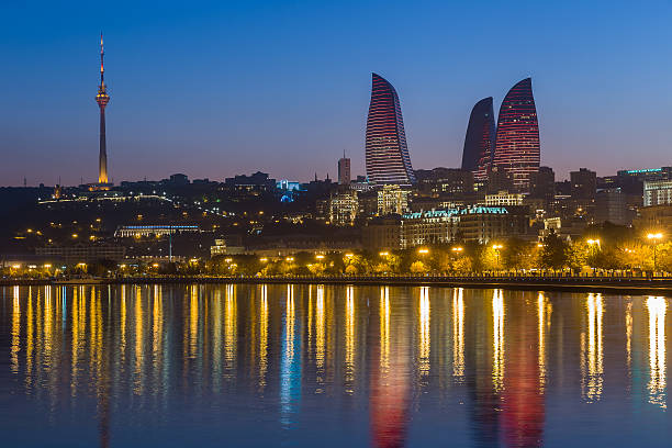 istock Flame Tower in Baku 523441745