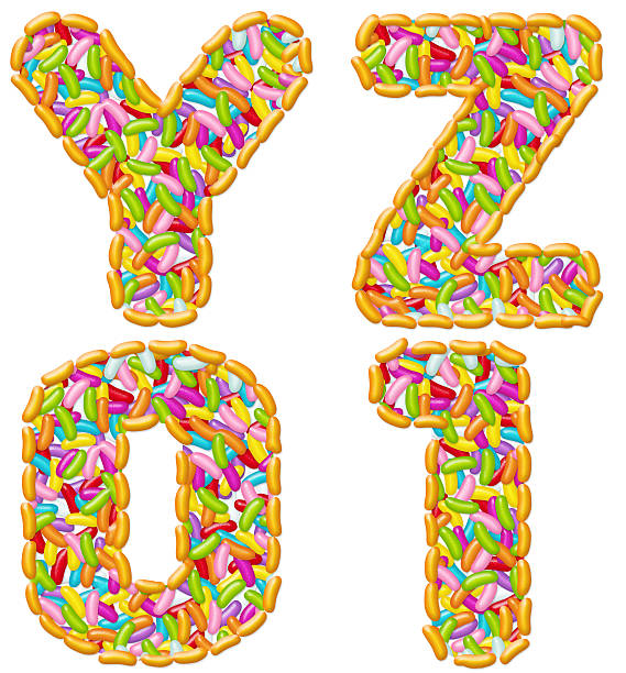 istock Jelly Beans Candy font alphabet 523443055