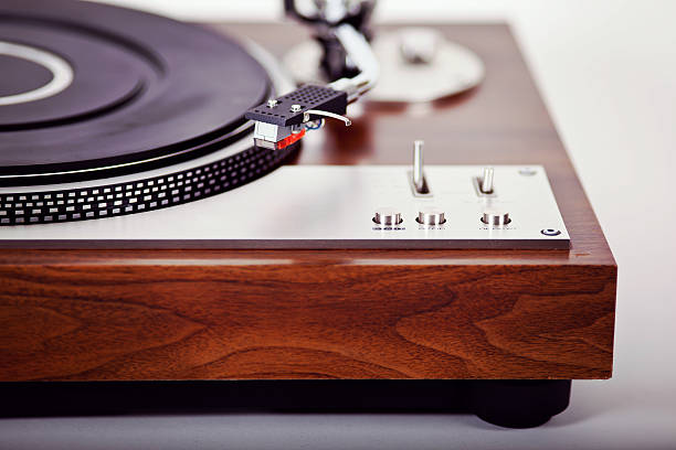 istock Stereo Turntable Vinyl Record Player Analog Retro Vintage 523443075