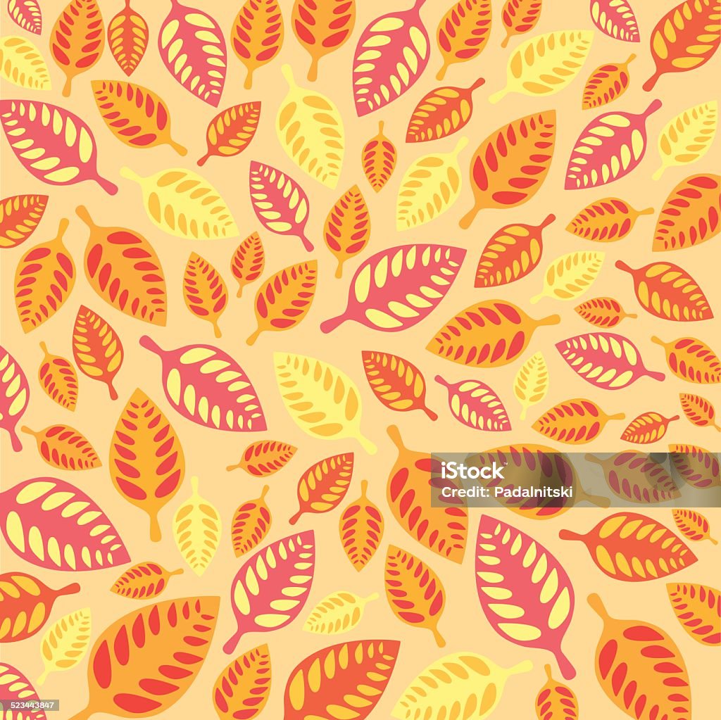 Cool Leaf Pattern Autumn Leaf Pattern Stock Illustration - Download Image Now - Abstract ...
