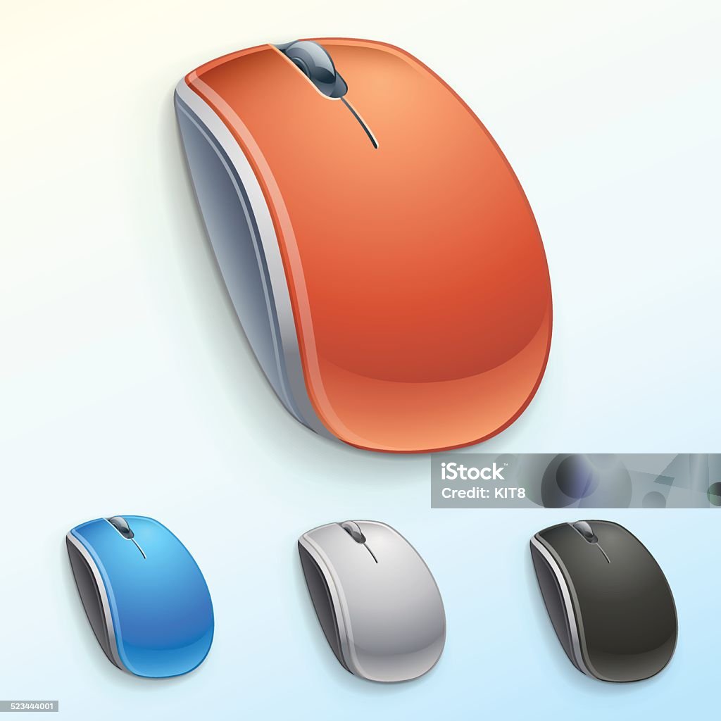 Vector Computer Mouse Stock Illustration - Download Image Now - Blue ...