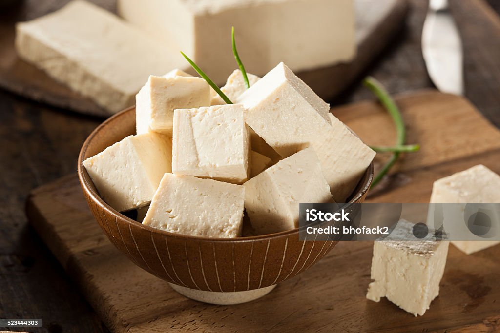 Organic Raw soja Tofu - Foto de stock de Tofu royalty-free