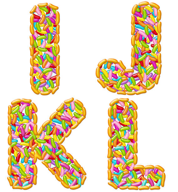 istock Jelly Beans Candy font alphabet 523445151
