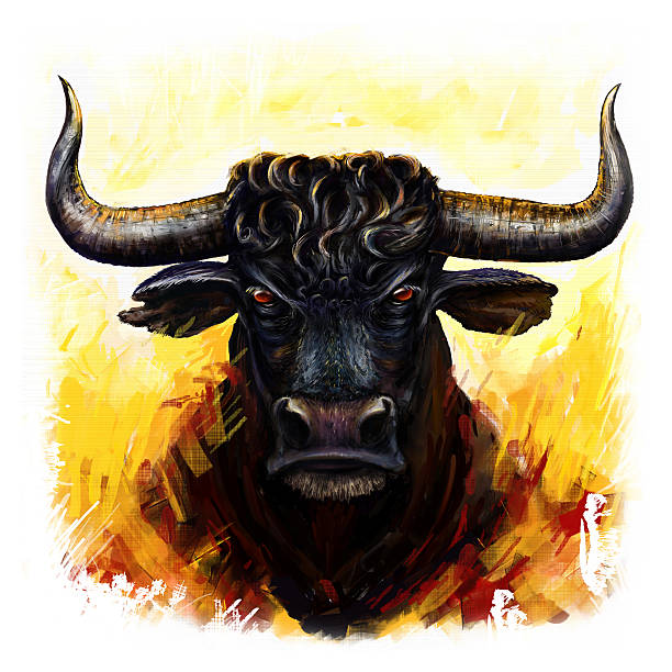 ilustrações, clipart, desenhos animados e ícones de touro furioso - bull texas longhorn cattle horned white